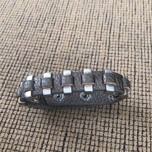 Elegant Women's Black and Silver Bracelet